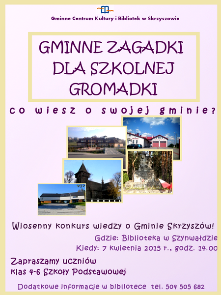 Gminne zagadki dla szkolnej gromadki