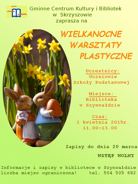 Wielkanocne warsztaty plastyczne