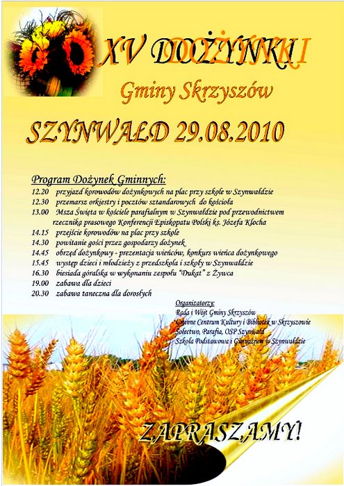 XV DOŻYNKI GMINY SYSZÓW SZYNWAŁD 2010-08-29