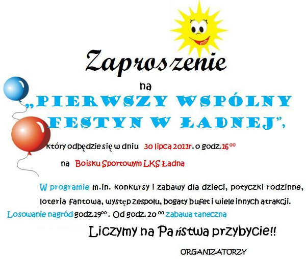 Pierwszy Wspólny Festyn w Ładnej